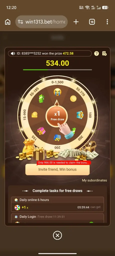 WIN1313 Game